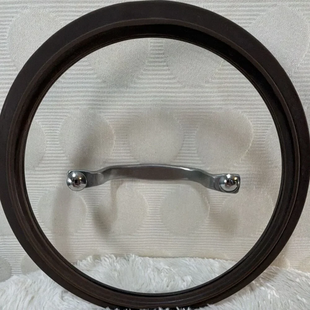 Circulon 10 Inch Glass Cookware Lid Brown Silicone Rim Stainless Handle